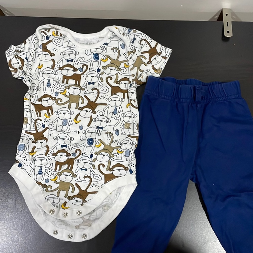 12-18 Months Baby Outfit with Monkeys